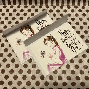 Set of 2 Birthday Notecards with Envelopes